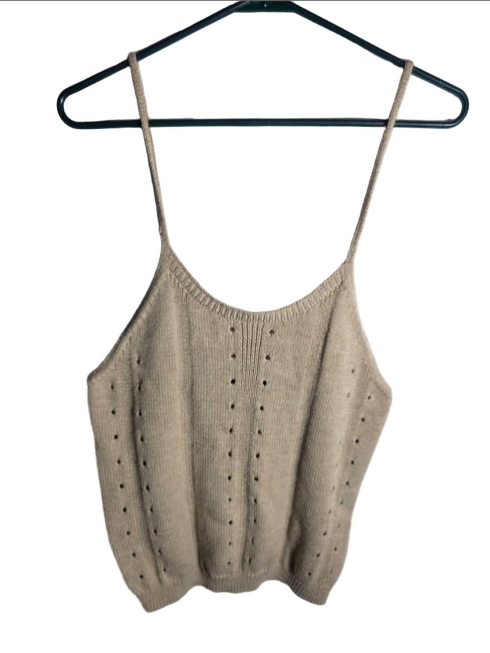 Women's Forever 21 Plus Size 2X Beige Knit Camisole Tank Top cottagecore trendy